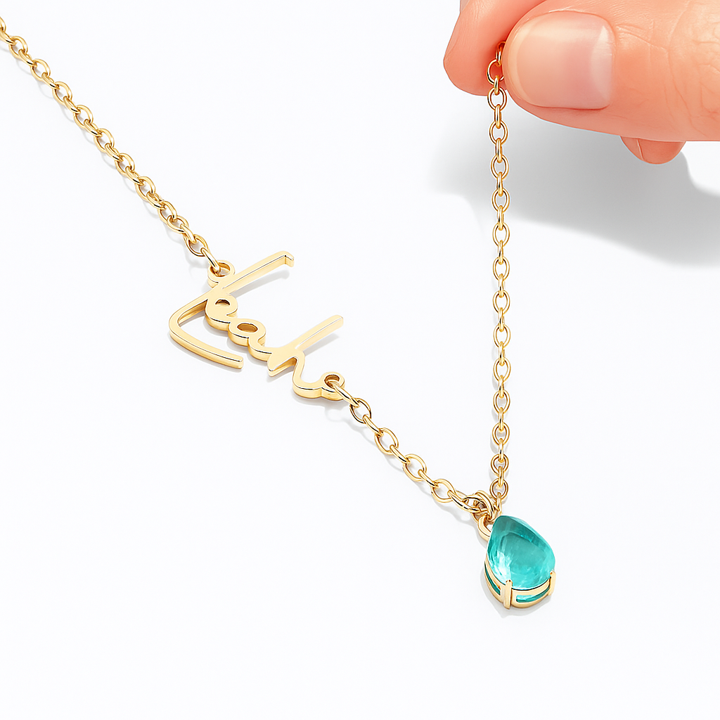 Livia – Zlatna ogrlica s tirkiznim privjeskom