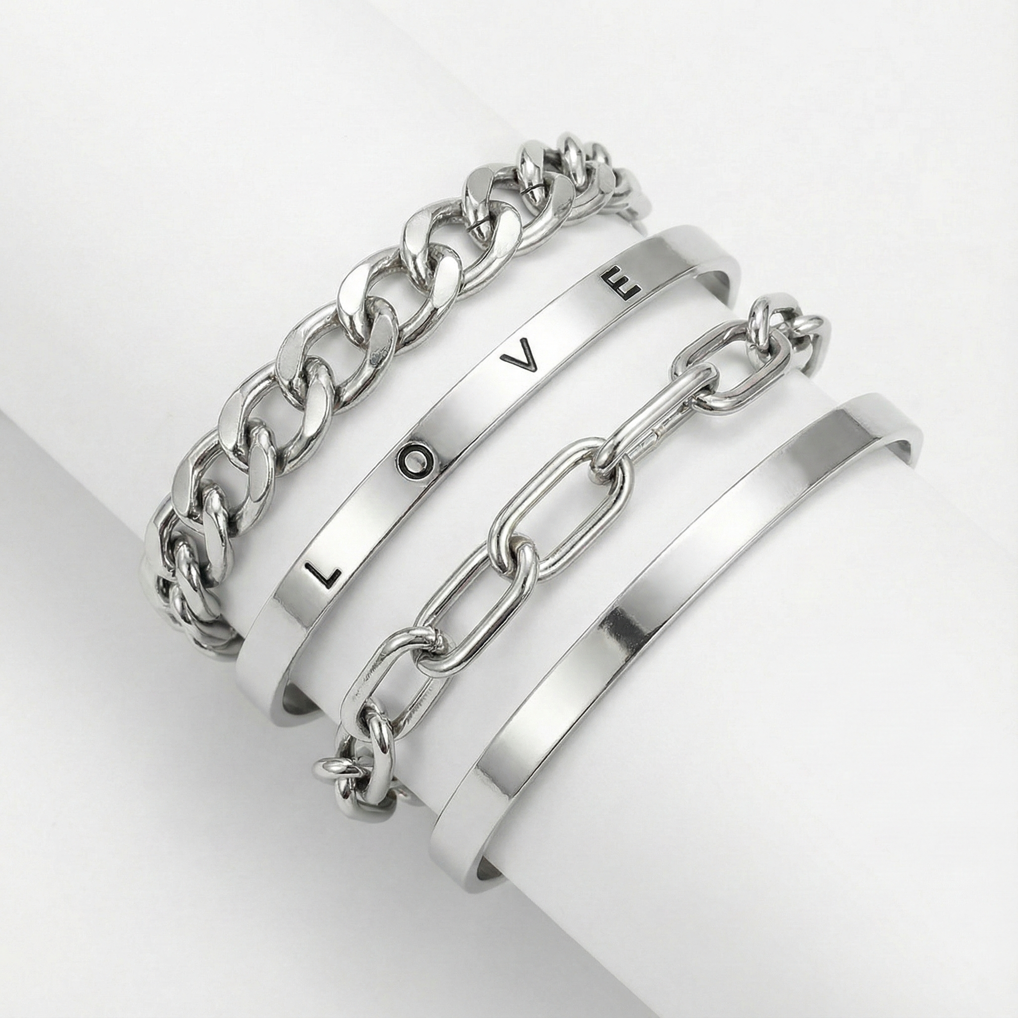 Elan Mercer set narukvica | Bijelo zlato