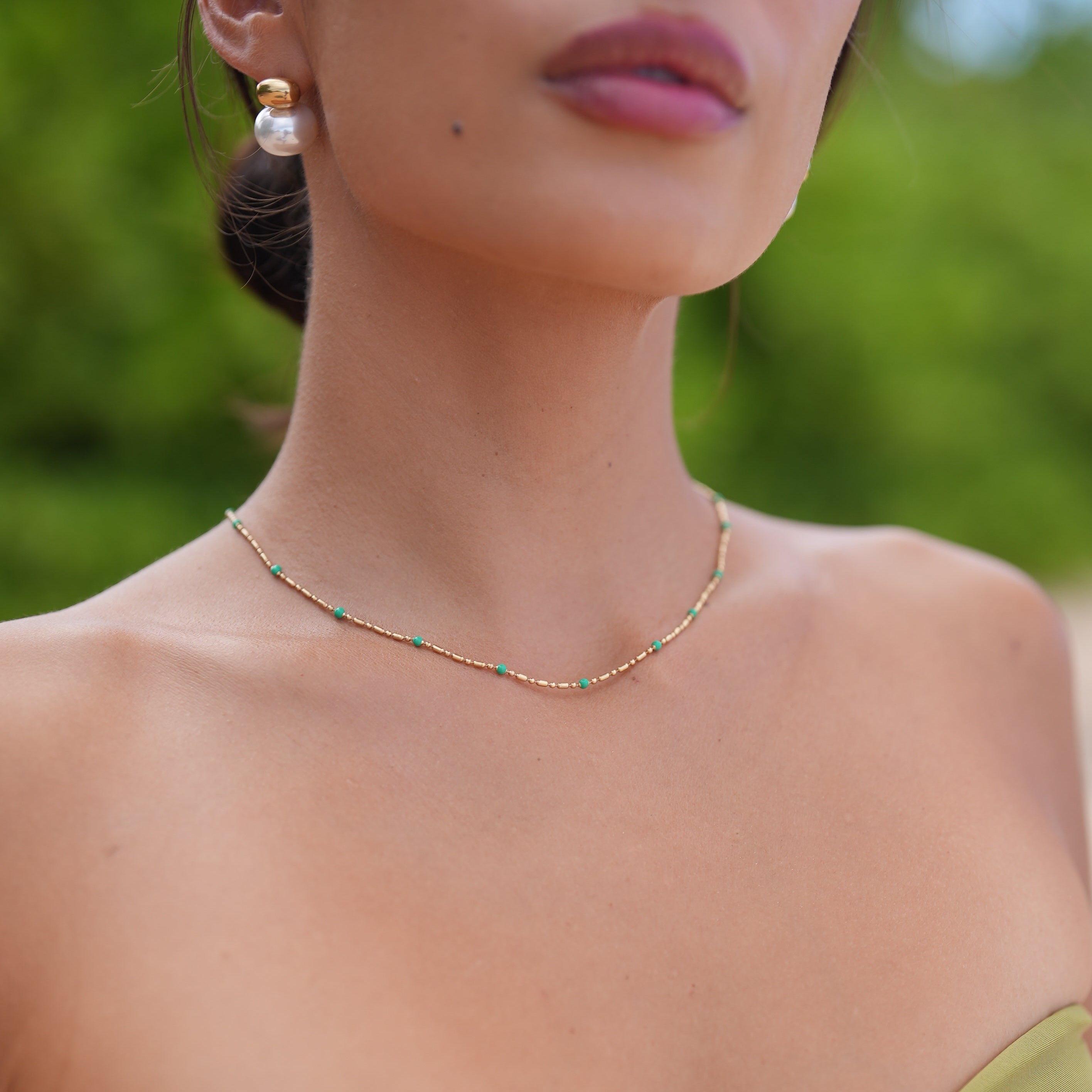 Marlene – Jednostavna zlatna ogrlica s glatkim profilom